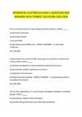 RESIDENTIAL ELECTRICIAN EXAM 1 QUESTIONS AND&NewLine;ANSWERS WITH CORRECT SOLUTIONS 2025-2026