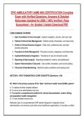 EPIC AMBULATORY &lpar;AMB 400&rpar; CERTIFICATION Complete &NewLine;Exam with Verified Questions&comma; Answers & Detailed &NewLine;Rationales Updated for 2026 &vert; 100&percnt; Verified &vert; Pass &NewLine;Guaranteed &ndash; A&plus; Graded &vert; Instant Download PDF