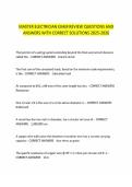 MASTER ELECTRICIAN EXAM REVIEW QUESTIONS AND&NewLine;ANSWERS WITH CORRECT SOLUTIONS 2025-2026