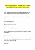 MASTER ELECTRICIAN TEST 211 EXAM QUESTIONS AND&NewLine;ANSWERS WITH CORRECT SOLUTIONS 2025-2026