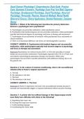 Social Science &lpar;Psychology&rpar; &vert; Comprehensive Study Guide&comma; Practice Exam&comma; Questions & Answers&comma; Psychology Exam Prep Test Bank&comma; Cognitive Psychology&comma; Developmental Psychology&comma; Social Psychology&comma; Abnormal Psychology&comma; Personality Theories&comma; Research Methods&comma; Me