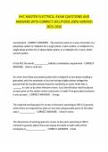NYC MASTER ELECTRICAL EXAM QUESTIONS AND&NewLine;ANSWERS WITH CORRECT SOLUTIONS 100&percnt; VERIFIED&NewLine;2025-2026