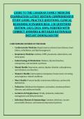 GUIDE TO THE CANADIAN FAMILY MEDICINE &NewLine;EXAMINATION LATEST EDITION COMPREHENSIVE &NewLine;STUDY GUIDE&comma; PRACTICE QUESTIONS&comma; CLINICAL &NewLine;REASONING SCENARIOS REAL 130 QUESTIONS &NewLine;EDITION&colon; 2025&sol;2026 100&percnt; VERIFIED WITH &NewLine;CORRECT ANSWERS & DETAILED RATIONALES &NewLine;INSTANT
