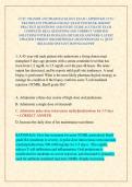 CCTC TRANSPLANT PHARMACOLOGY EXAM &sol; APPROVED CCTC TRANSPLANT PHARMACOLOGY EXAM TESTBANK 2026&sol;2027 PRACTICE QUESTIONS AND STUDY GUIDE ACCURATE EXAM COMPLETE REAL QUESTIONS AND CORRECT VERIFIED SOLUTIONS WITH RATIONALES &lpar;DETAILED ANSWERS&rpar; LATEST UPDATED VER