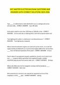 NYC MASTER ELECTRICIAN EXAM QUESTIONS AND&NewLine;ANSWERS WITH CORRECT SOLUTIONS 2025-2026