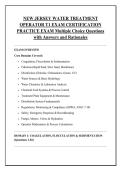 NEW JERSEY WATER TREATMENT &NewLine;OPERATOR T1 EXAM CERTIFICATION &NewLine;PRACTICE EXAM Multiple Choice Questions &NewLine;with Answers and Rationales
