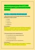 Advanced Pathophysiology Exam 3 &vert; Latest &NewLine;and Newest Update &vert; Comprehensive Practice &NewLine;Questions&period; 