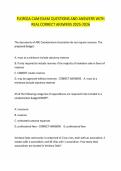 FLORIDA CAM EXAM QUESTIONS AND ANSWERS WITH&NewLine;REAL CORRECT ANSWERS 2025-2026