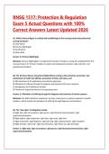 RNSG 1517&colon; Protection & Regulation Exam 5 Actual Questions with 100&percnt; Correct Answers Latest Updated 2026