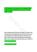 CAM Renal Exam Final Exam Study Guide&NewLine;