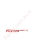 NBHWC Exam Questions And Correct Verified Answers 2026