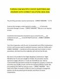 FLORIDA CAM MULTIPLE CHOICE QUESTIONS AND&NewLine;ANSWERS WITH CORRECT SOLUTIONS 2026-2026