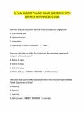 FL CAM BUDGET FINANCE EXAM QUESTIONS WITH&NewLine;CORRECT ANSWERS 2025-2026
