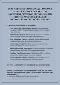 CCM - CERTIFIED COMMERCIAL CONTRACT &NewLine;MANAGER FINAL EXAM REAL 130 &NewLine;ASSESSMENT QUESTIONS EDITION&colon; 2025&sol;2026 &NewLine;VERIFIED ANSWERS & DETAILED &NewLine;RATIONALES INSTANT DOWNLOAD PDF