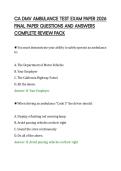 CA DMV AMBULANCE TEST EXAM PAPER 2026&NewLine;FINAL PAPER QUESTIONS AND ANSWERS&NewLine;COMPLETE REVIEW PACK