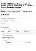 SYG3325 RVBB 1205 Exam 3 actual sample with possible questions &vert;scored exam 237&period;5 out of 250 Florida International University
