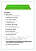 WGU D413 &mdash; Telecommunications and Wireless &NewLine;Communications CERTIFICATION PRACTICE EXAM &NewLine;Multiple Choice Questions with Answers and Rationales &NewLine;