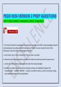 PEDS HESI Version 2 Prep 2026-2027 &vert; Pediatric Nursing Exam Questions&NewLine;&NewLine;