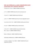 MAT 144 FORMULAS 1&comma;2 AND CONVERSIONS EXAM QUESTIONS WITH VERIFIED ANSWERS&comma;100&percnt;CORRECT