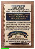 NSG 533 Advanced Pharmacology Exam 2 Questions & Answers 2026 &vert; High-Yield Review with Verified Q&A & Detailed Rationales &vert; Wilkes University &vert; Graded A&plus;