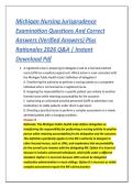 Michigan Nursing Jurisprudence &NewLine;Examination Questions And Correct &NewLine;Answers &lpar;Verified Answers&rpar; Plus &NewLine;Rationales 2026 Q&A &vert; Instant &NewLine;Download Pdf 