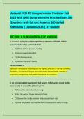Updated HESI RN Comprehensive Predictor Exit &NewLine;2026 with NGN Comprehensive Practice Exam 100 &NewLine;Questions with Correct Answers & Detailed &NewLine;Rationales &vert; Updated 2026 &vert; A&plus; Graded 