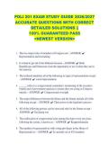 POLI 201 EXAM STUDY GUIDE 2026&sol;2027 &NewLine;ACCURATE QUESTIONS WITH CORRECT &NewLine;DETAILED SOLUTIONS &vert;&vert; &NewLine;100&percnt; GUARANTEED PASS &NewLine;<NEWEST VERSION> 