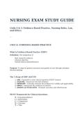 NU 131&vert; Nursing Exam Study Guide Units 4 and 5&vert; With complete solution&vert; Rated A&plus;&vert; NEW &vert; Galen College of Nursing