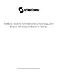 Test Bank&colon; Understanding Psychology &lpar;15th Edition&rpar; by Robert S&period; Feldman &ndash; Chapter 1