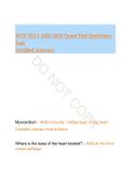 WGU D313&colon; Anatomy & Physiology I Exam Study Guide