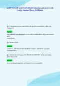 GARP SCR CHP 2&period; SUSTAINABILITY Questions and Answers with&NewLine;Verified Solutions &vert; Latest 2026 Update