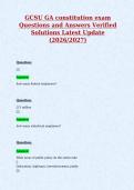 GCSU GA constitution exam&NewLine;Questions and Answers Verified&NewLine;Solutions Latest Update&NewLine;&lpar;2026&sol;2027&rpar;