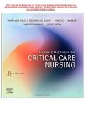Introduction to Critical Care Nursing 8th Edition by Mary Lou Sole&comma; Deborah Goldenberg Klein & Marthe J&period; Moseley &vert; Complete Test Bank with Solutions &vert; All Chapters Covered &vert; 2025&sol;2026 Study Resource