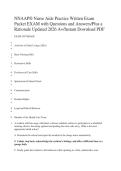 NNAAP&reg; Nurse Aide Practice Written Exam &NewLine;Packet EXAM with Questions and Answers&sol;Plus a &NewLine;Rationale Updated 2026 A&plus;&sol;Instant Download PDF &NewLine;