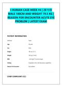 I-HUMAN CASE WEEK &num;4 &vert; 20 Y&sol;O &NewLine;MALE 180CM AND WEIGHT 79&period;5 KG &vert; &NewLine;REASON FOR ENCOUNTER ACUTE EYE &NewLine;PROBLEM &vert; LATEST EXAM