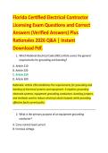Florida Certified Electrical Contractor Licensing Exam Prep 2026&colon; Practice Questions with Verified Answers&comma; Detailed Rationales & Complete Q&A PDF Study Guide
