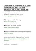 CANADIAN BOAT OPERATOR CERTIFICATION&NewLine;EXAM 2026 FULL MOCK TEST WITH&NewLine;SOLUTIONS AND MARINE SAFETY RULES&NewLine;