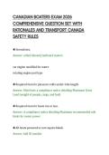 CANADIAN BOATERS EXAM 2026&NewLine;COMPREHENSIVE QUESTION SET WITH&NewLine;RATIONALES AND TRANSPORT CANADA&NewLine;SAFETY RULES&NewLine;