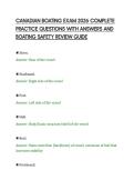 CANADIAN BOATING EXAM 2026 COMPLETE&NewLine;PRACTICE QUESTIONS WITH ANSWERS AND&NewLine;BOATING SAFETY REVIEW GUIDE
