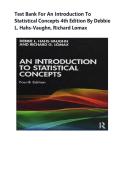 Full Test Bank for An Introduction to Statistical Concepts 4th Edition by Debbie L&period; Hahs-Vaughn &vert; Newest Version