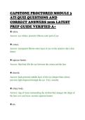 CAPSTONE PROCTORED MODULE 3&NewLine;ATI QUIZ QUESTIONS AND&NewLine;CORRECT ANSWERS 2026 LATEST&NewLine;PREP GUIDE VERIFIED A&plus;&NewLine;