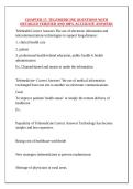 CHAPTER 17&colon; TELEMEDICINE QUESTIONS WITH DETAILED VERIFIED AND 100&percnt; ACCURATE ANSWERS