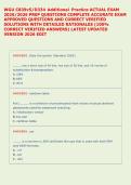 WGU C839v5&sol;D334 Additional Practice ACTUAL EXAM &NewLine;2026&sol;2026 PREP QUESTIONS COMPLETE ACCURATE EXAM &NewLine;APPROVED QUESTIONS AND CORRECT VERIFIED &NewLine;SOLUTIONS WITH DETAILED RATIONALES &lpar;100&percnt; &NewLine;CORRECT VERIFIED ANSWERS&rpar; LATEST UPDATED &NewLine;VERSION 2026 EDIT