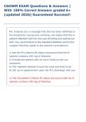 CSOWM COMPREHENSIVE TEST BANK FINAL EXAM 2026-2027