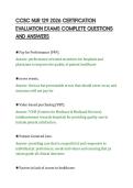 CCBC NUR 129 2026 CERTIFICATION&NewLine;EVALUATION EXAMS COMPLETE QUESTIONS&NewLine;AND ANSWERS