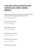 CCBC NUR 129 2026 EXAM REVIEW SOLVED&NewLine;QUESTIONS AND CORRECT ANSWERS&NewLine;GRADED A&plus;