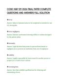 CCBC NUR 129 2026 FINAL PAPER COMPLETE&NewLine;QUESTIONS AND ANSWERS FULL SOLUTION&NewLine;