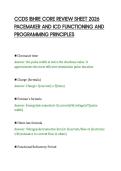 CCDS IBHRE CORE REVIEW SHEET 2026&NewLine;PACEMAKER AND ICD FUNCTIONING AND&NewLine;PROGRAMMING PRINCIPLES