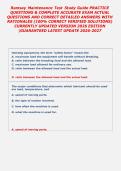 Ramsay Maintenance Test Study Guide Exam 2026 -2027 