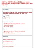 CSE 4471 MIDTERM 1 Exam 2025 &lpar;Actual Exam&rpar; &NewLine;Questions with verified Answers &lpar;Latest Update 2026&rpar; &NewLine;UPDATE&excl;&excl; 